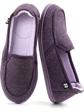 Women's Purple Two-Tone Hoodback Removable Insole Lightweight Stylish Slipper